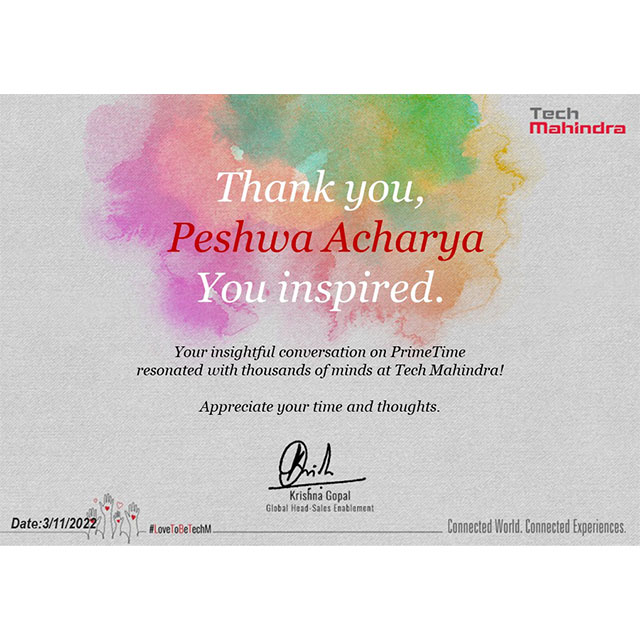 Peshwa Acharya — event photograph